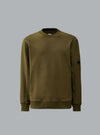 Diagonal Raised Fleece Army Green