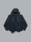 Scarf Zip-Up Navy