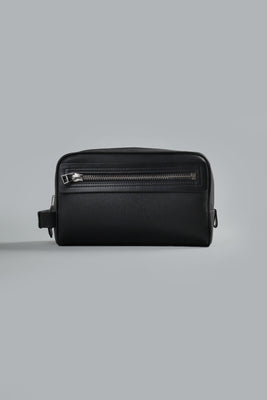 Single Zip Toiletry Case Black