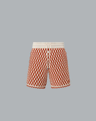 Checkered Orange Dessin