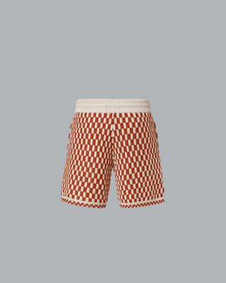 Checkered Orange Dessin