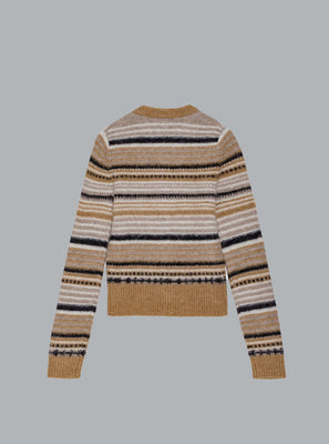 Soft Wool Stripe Light Brown Dessin