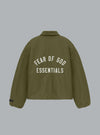 Textured Nylon Logo Army Green