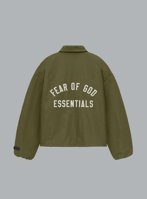 Textured Nylon Logo Army Green