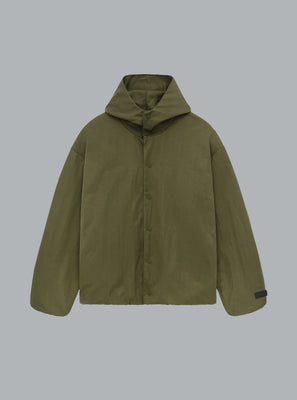 Textured Nylon Logo Army Green