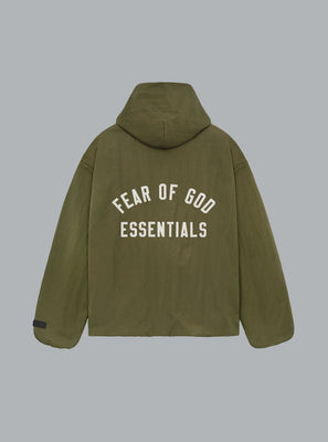 Textured Nylon Logo Army Green