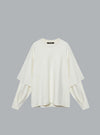 Raglan Layered Ls White