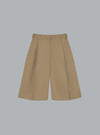 Pleat Shorts Beige