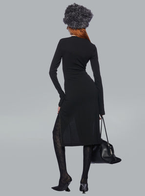 The Attico Midi Dress Black