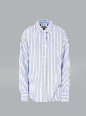 The Attico Striped Shirt Light Blue Dessin