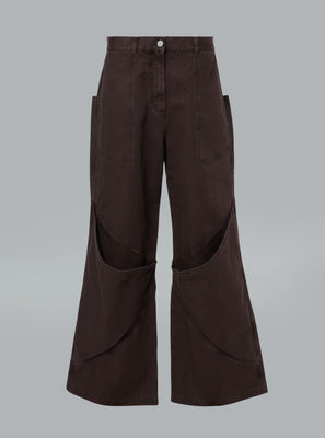 The Attico Long Pants Dark Brown