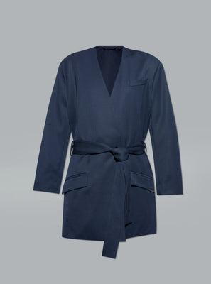 The Attico Long Coat Navy