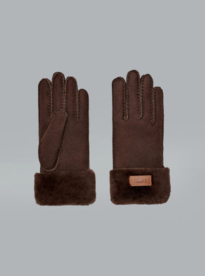 Turn Cuff Glove Dark Brown