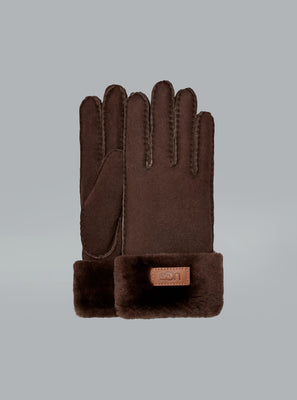 Turn Cuff Glove Dark Brown