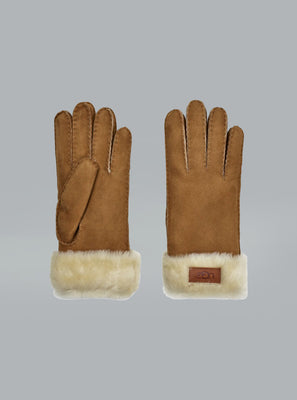 Turn Cuff Glove Light Brown