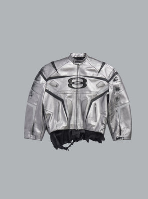 Balenciaga jacket womens silver online